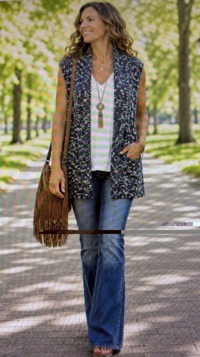 Chico's Jackets & Blazers - Chico's 1 Women's medium 10 Cardigan vest Sweaters Sleeveless Tops bohemian
